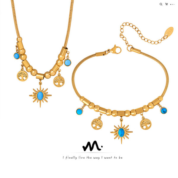 European Retro Necklace & Bracelet Jewelry Set